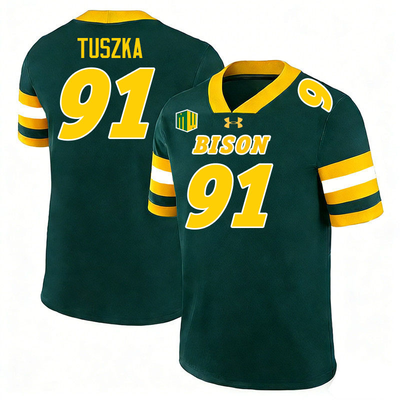 North Dakota State Bison #91 Derrek Tuszka College Football Jerseys,Uniforms-Green North Dakota State Bison #91 Derrek Tuszka College Football Jerseys,Uniforms-Green